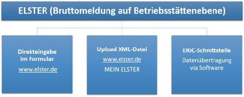 Infografik - Elster Bruttomeldung auf Betriebstättenebene